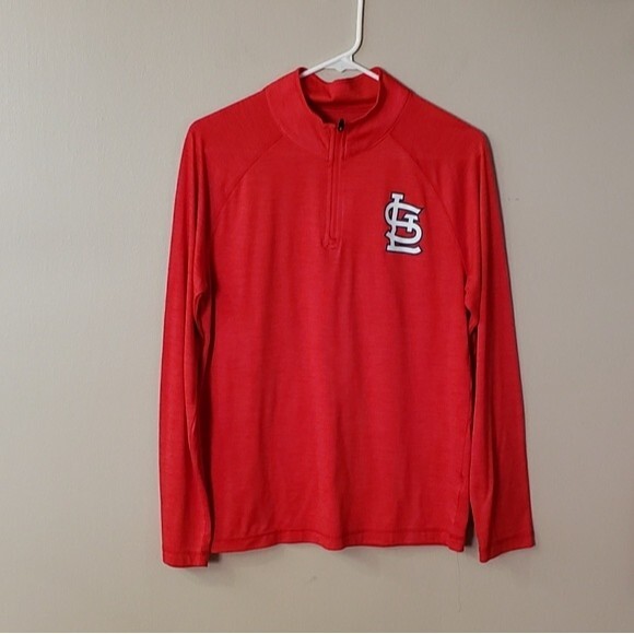 Majestic Men's Long Sleeve St. Louis Cardinals Quarter Zip Up Size Medium - Picture 1 of 5